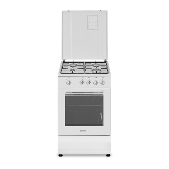 Готварска печка Simfer 4401SGRBB.1 газова бяла 50x55см 49л
