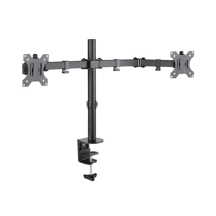 Двойна стойка за монитори Stell 13"-32", черна, 258817