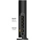 Router Wireless Netgear AX1800 WiFi 6, Dual Band, 2,4GHz 574Mbps, 5GHz 1200Mbps, Negru