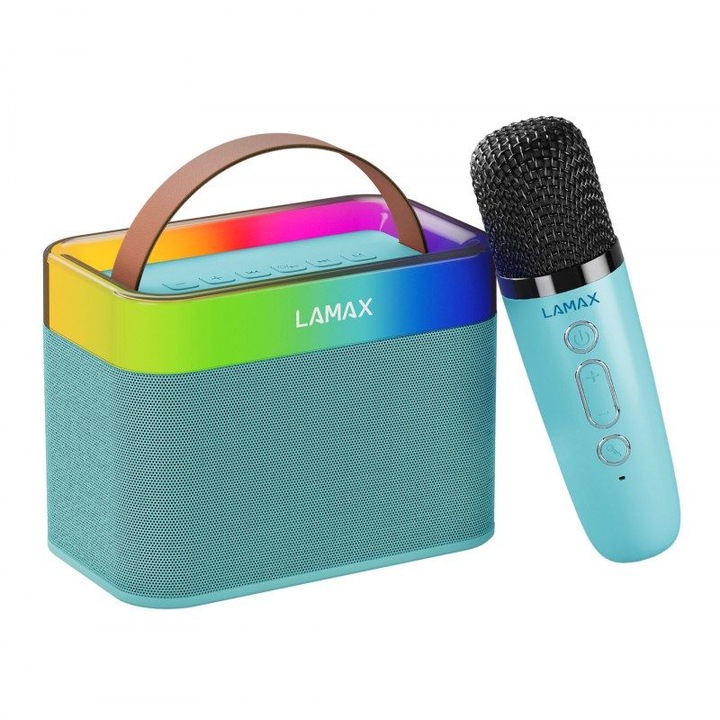 Boxa Bluetooth Lamax KaraokeKid1, 10W, microfon, albastra
