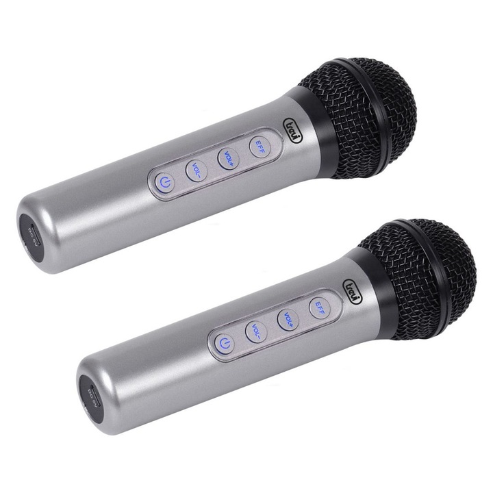 Microfon wireless Trevi EM 415 R, 2 buc/set, Silver/Black, 15m, 6,3mm