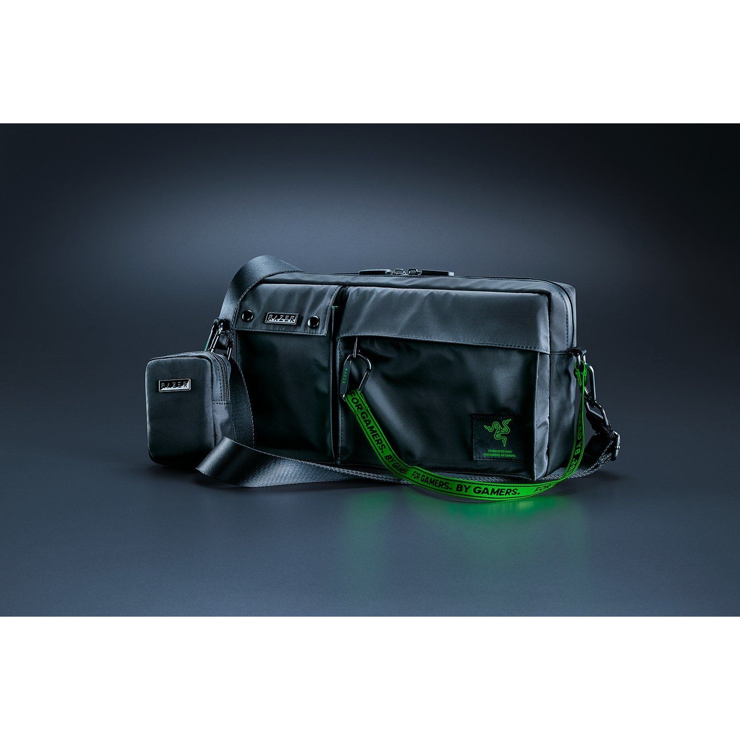 Geanta gaming Razer Xanthus Crossbody, neagra, 320x170x70mm, poliester