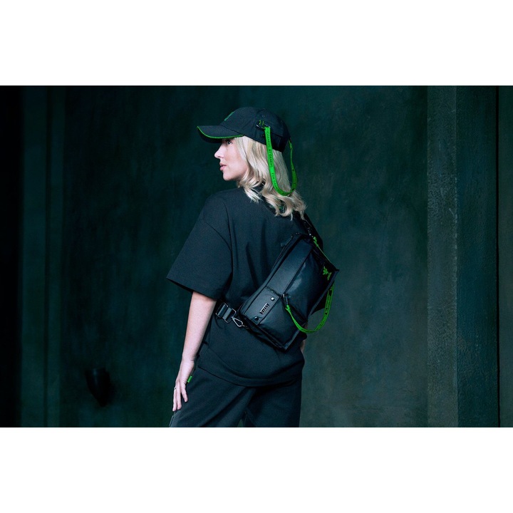 Geanta gaming Razer Xanthus Crossbody, neagra, 320x170x70mm, poliester