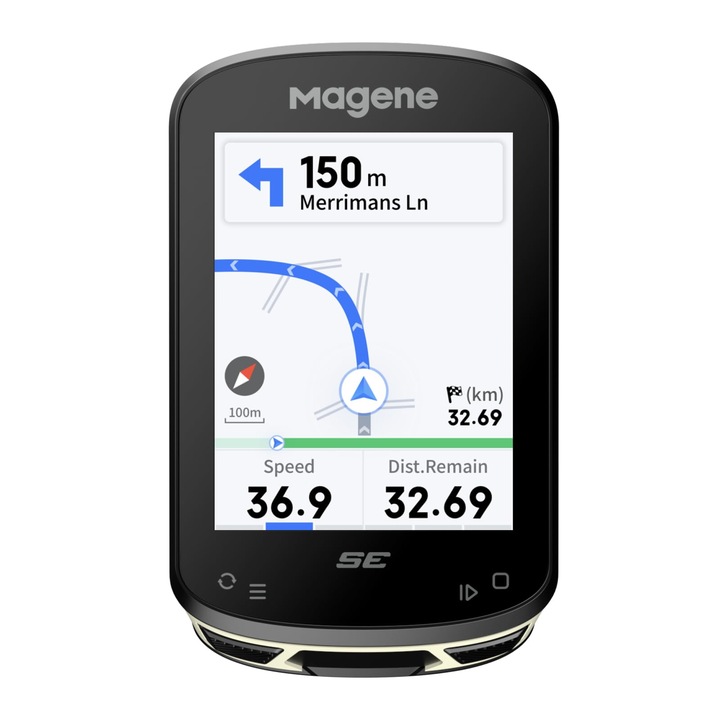 Magene C506Se GPS Vezeték Nélküli Kerékpáros Komputer, Útvonalnavigáció, 2,4 Hüvelykes Színes Vízálló Kijelző, Wifi és Bluetooth, Testreszabott Adatok, 11 Nyelv