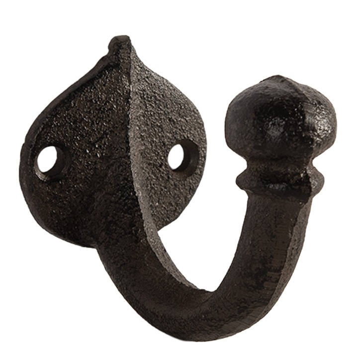 Закачалка за стена, кафяво желязо 4x7x6 см