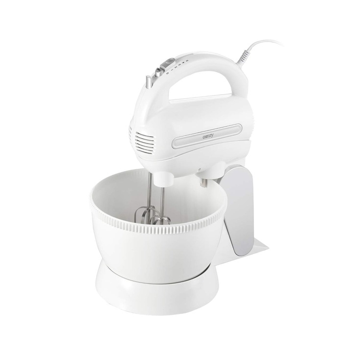 Adler Camry Mixer tálban, max. 600W teljesítmény, 5 sebesség, turbó funkció, 3L műanyag tál, rozsdamentes acél habverő és dagasztókar