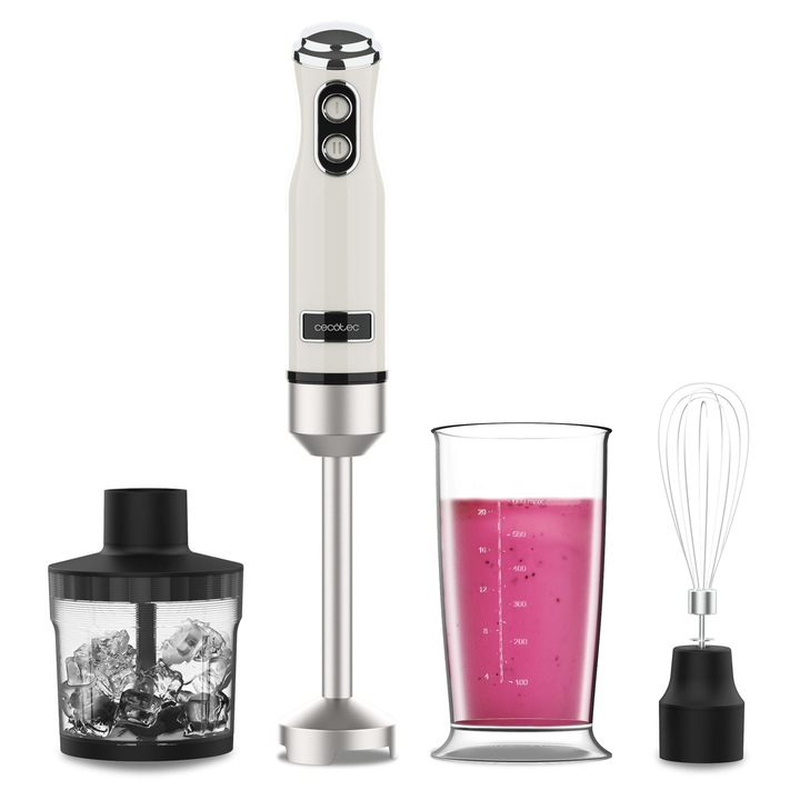 Mixer de Mână CECOTEC Power Retrobeige 1200Max, Putere 1200 W, 2 Viteze