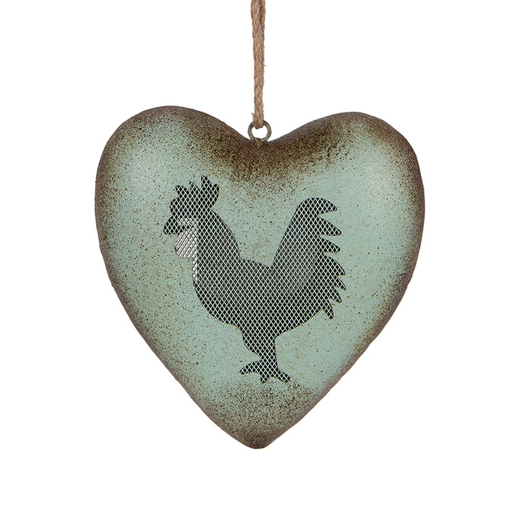 Fém dekoráció Kakas 23x7x23 cm