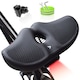 Sa Bicicleta Premium, 19x32x10 cm, spuma cu memorie si Elastomer, Tip extra gros, absorbtia socurilor, Memory Foam, ventilata, confera o postura optima a corpului, porozitate, amelioreaza presiunea oaselor, MTB, Trekking si City Bike, Negru