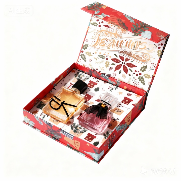 Rejtélyes karácsonyi parfüm kétrészes szett, 50ml*2, orientális parfüm, uniszex parfüm, Valentin-napi ajándék, születésnapi ajándék, 1 szett