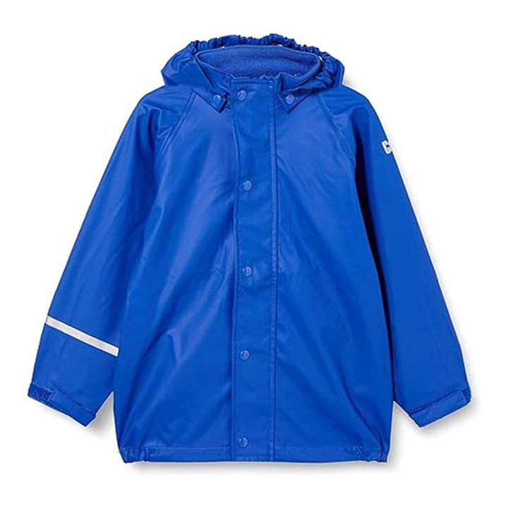 Jachetă impermeabilă pentru copii CareTec 2345611 90-43, Unisex, Material impermeabil și rezistent la vânt, 98 cm, 3 ani, Albastru