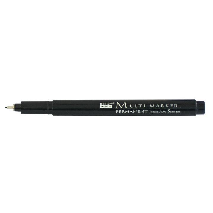 Тънкописец Uchida Marvy 380 черен 0.2 мм, OHP/CD/Glass/Metal, оп. 12
