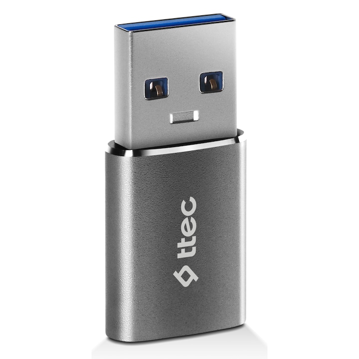 Адапттер ttec, OTG, USB-A -Type-C, 3.0, OTG Converter, Черен