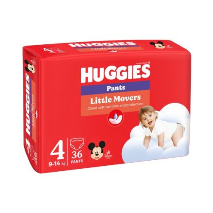 Пелени Huggies, размер 4, 4-9 кг, 36 бр, памук