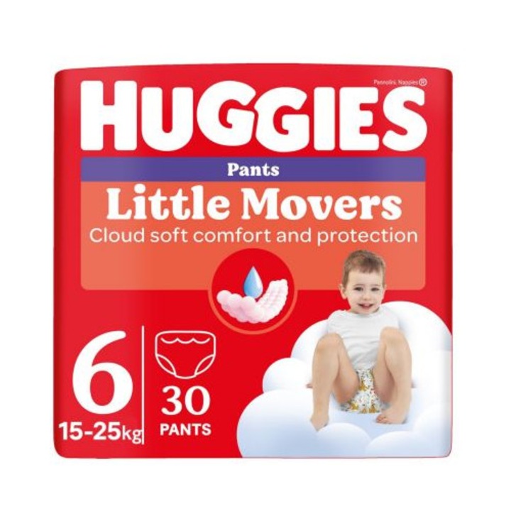 Huggies пелени размер 6, 15-25 кг, 30 броя