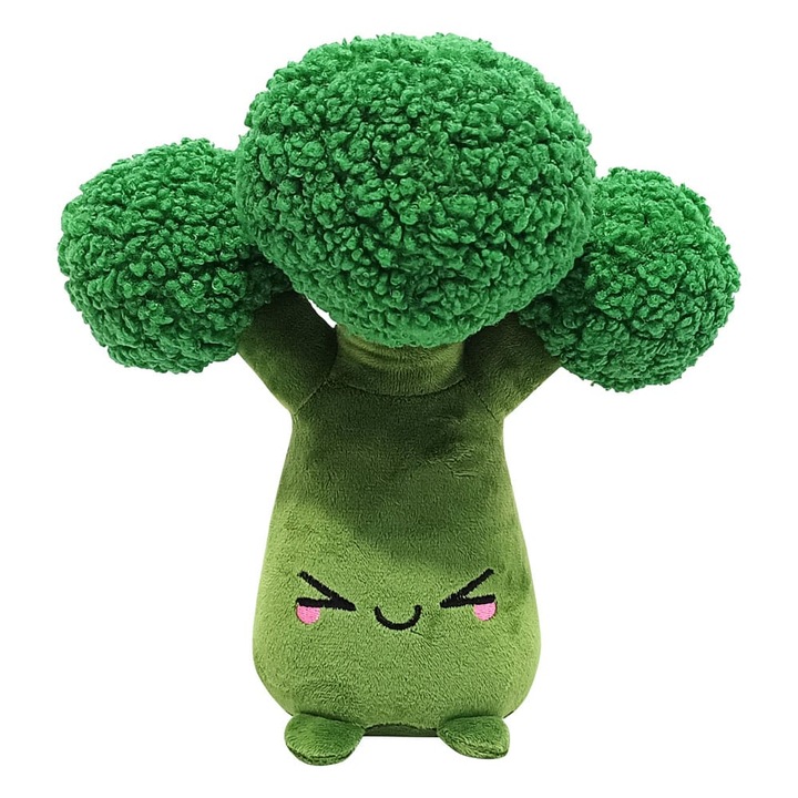 Figurina de plus Broccoli Yummis, Joy Toy, 26 cm, multicolor