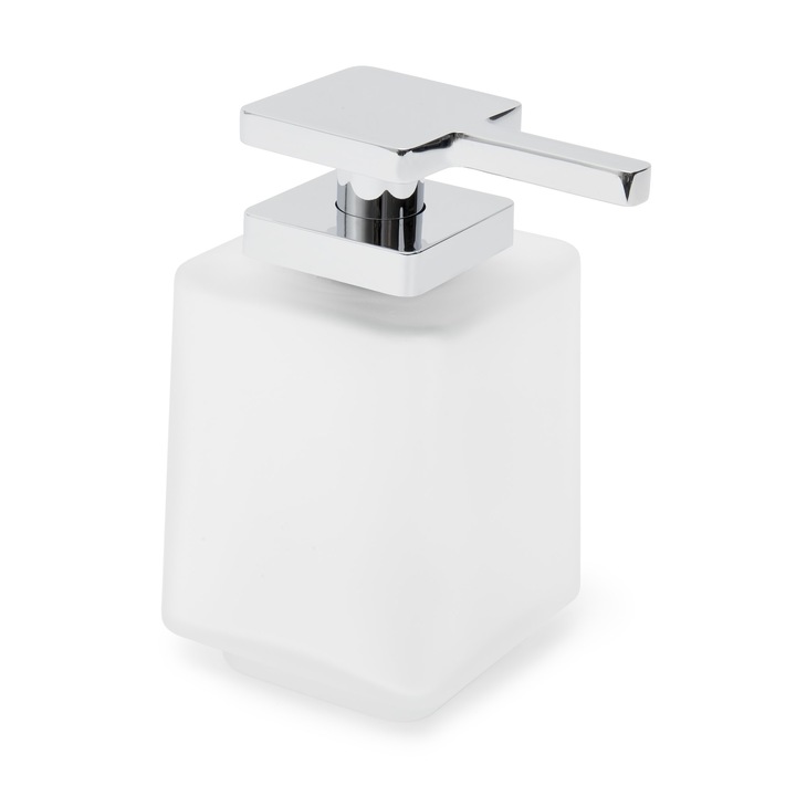 Dispenser de sapun SAT Evolution S, crom/malt, 7.8x13.6x10.7cm