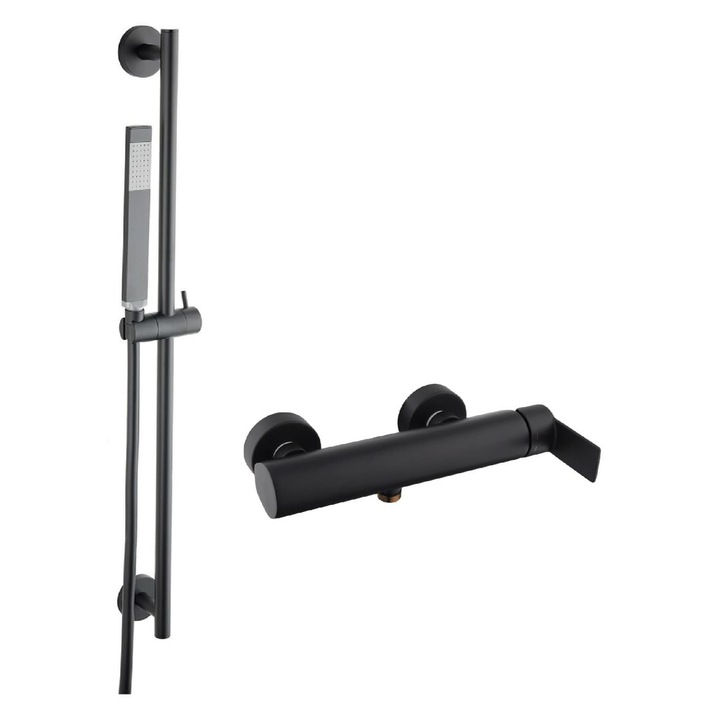 SAT B-Way csaptelep zuhanykészlettel, 150 mm, fekete