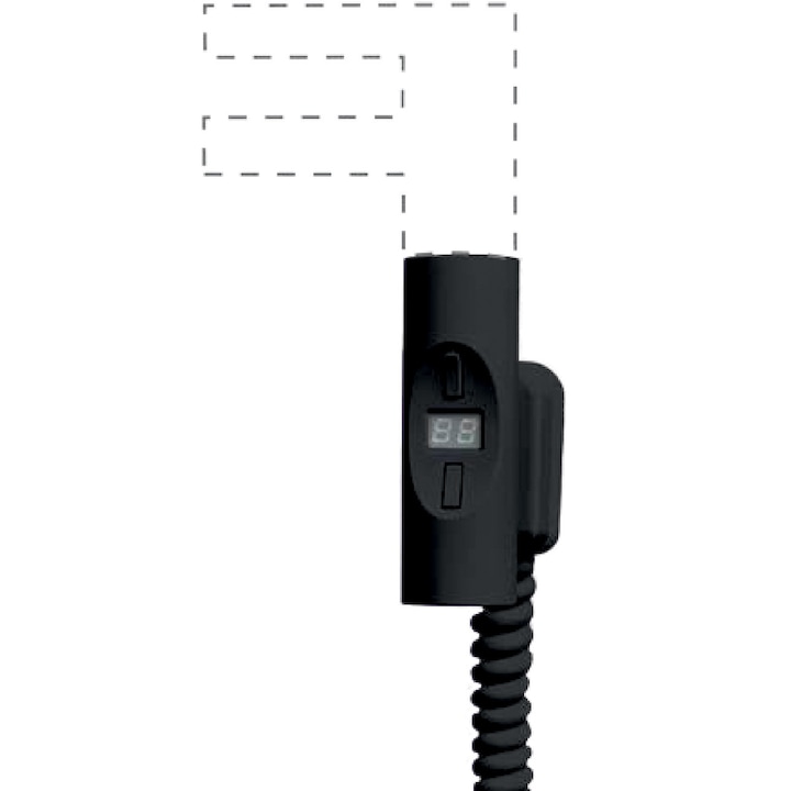 Accesoriu incalzire, NOVASERVIS, tija electrica de incalzire 300W, 10-65°C, neagra, 50-120cm