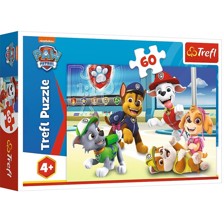 Puzzle Trefl 60 Kutyusok őrjárat a kutyusok világában