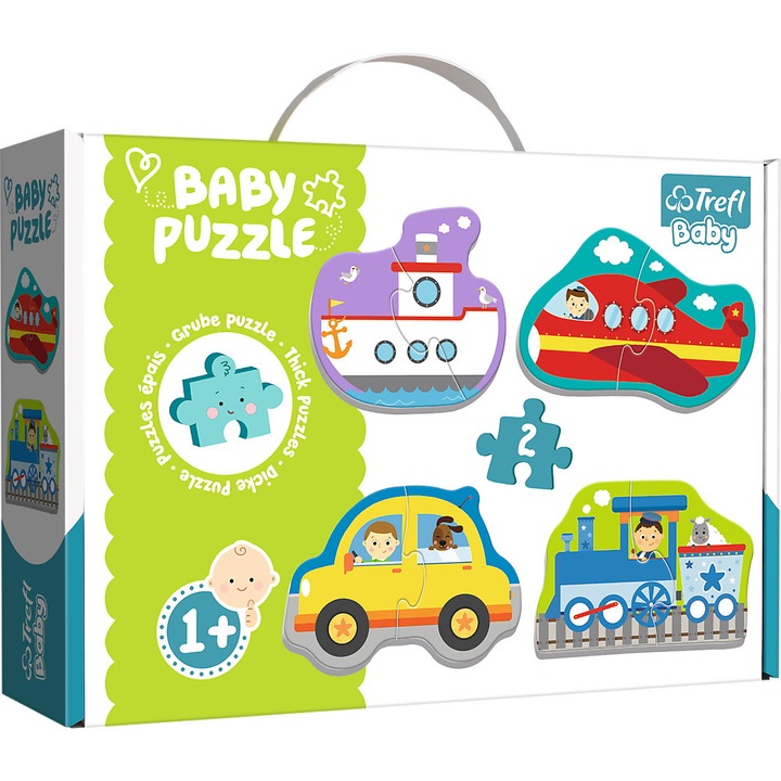 Пъзел Trefl Baby Classic Превозни средства за транспорт, 8 части