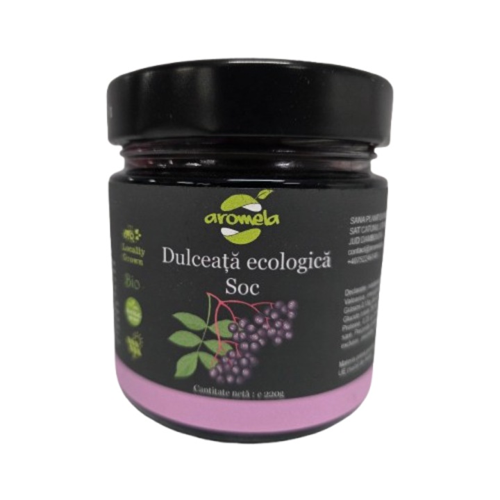 Dulceata bio de fructe de soc, Aromela, 220g