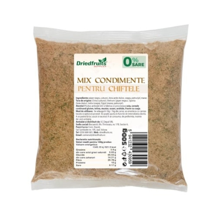 Mix condimente pentru chiftele Driedfruits - 500 g
