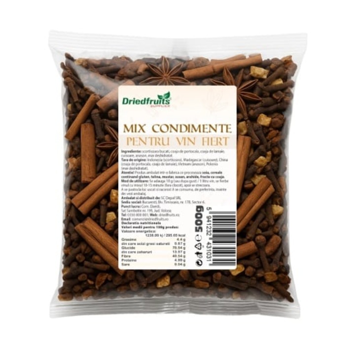 Mix condimente pentru vin fiert Driedfruits - 500 g