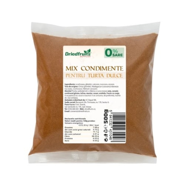 Mix condimente pentru turta dulce Driedfruits - 500 g