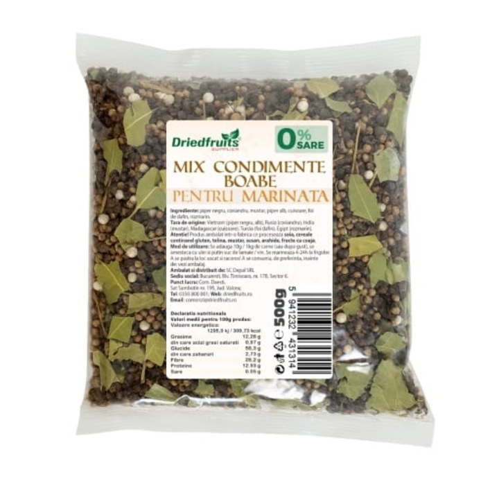 Mix condimente boabe pentru marinata Driedfruits - 500 g