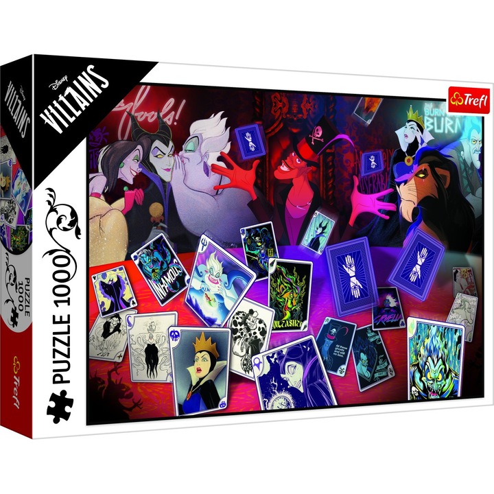 Пъзел Trefl 1000 Disney Villains Само добрите карти