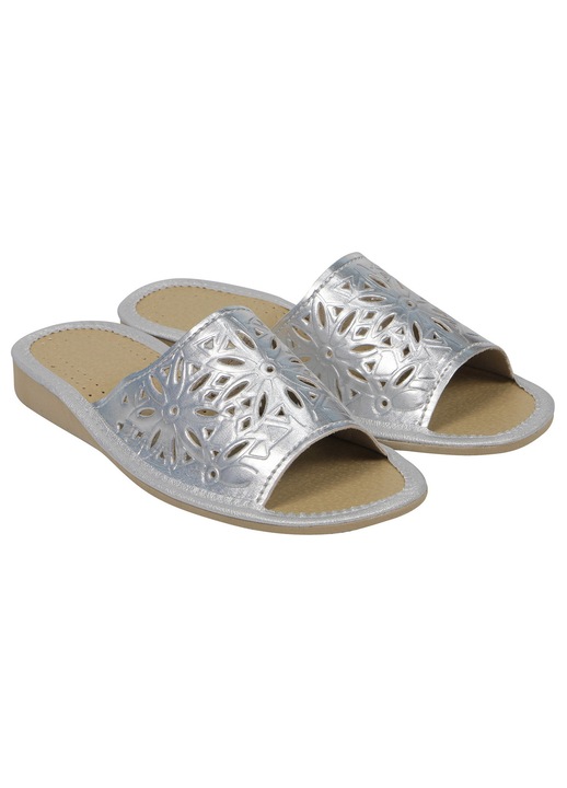 Noi papucs Flip Flop kivagasokkal Kenyelmes, konnyu, fedetlen, Ezüstszín, 38