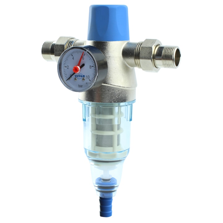 Filtru de apa Titan Ecoflow WAT732, 3/4'' 1" M filet de alama, 100 microni grad fitrare, 16 bar presiune maxima