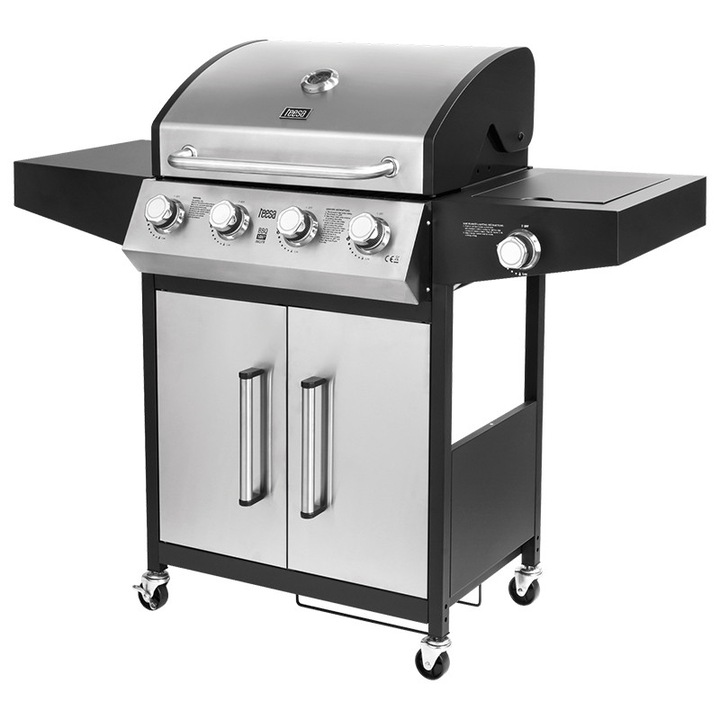 Газов грил Teesa BBQ 5007 Master, 5 горелки, чугун, инокс, 133,5x54x113,5см