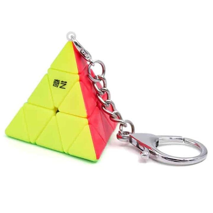 Breloc Pyraminx, joc de inteligență, 6 ani, multicolor