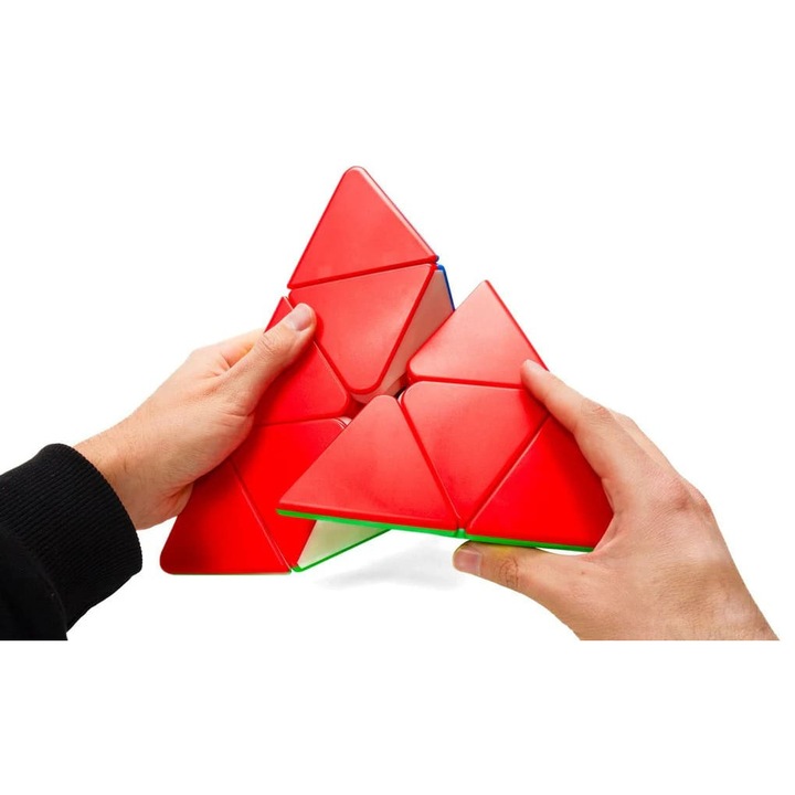 Piramida Gigant QY Toys Pyraminx, 27.5cm, joc de inteligență, pentru 6 ani