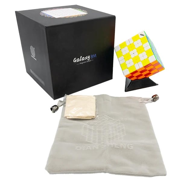 Cub Rubik Magnetic DianSheng 8x8, cu accesorii, cutie premium