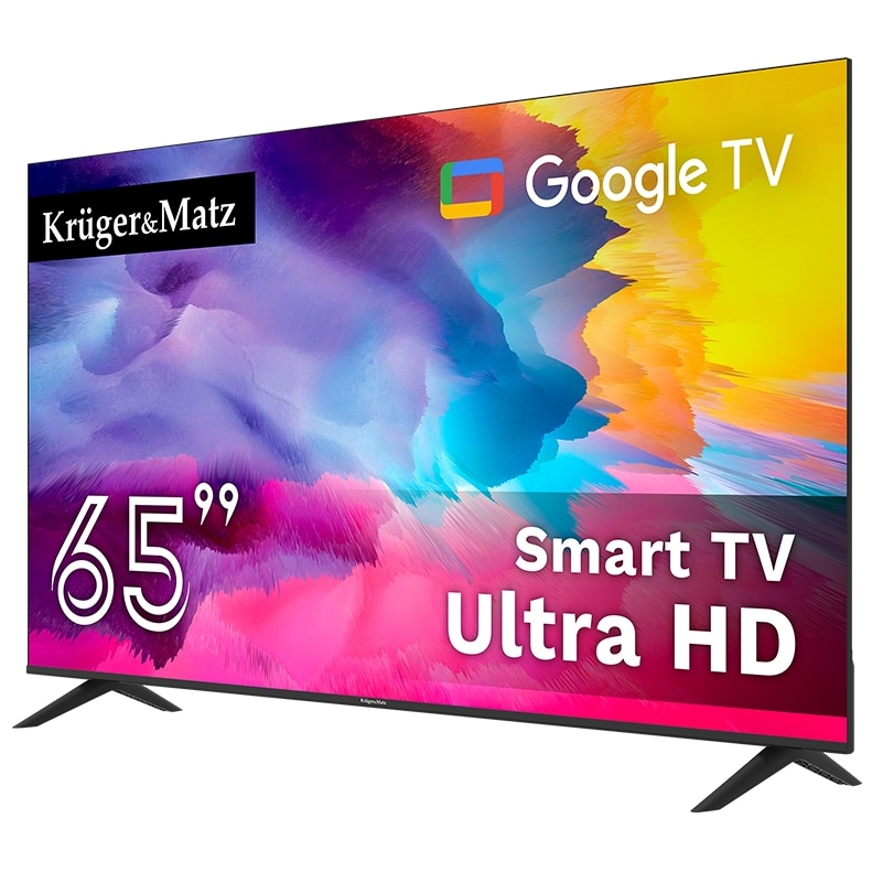 Televizor LED Kruger&Matz 165 cm 65" KM0265UHD-G, Ultra HD 4K, SMart TV, WiFI, CI+