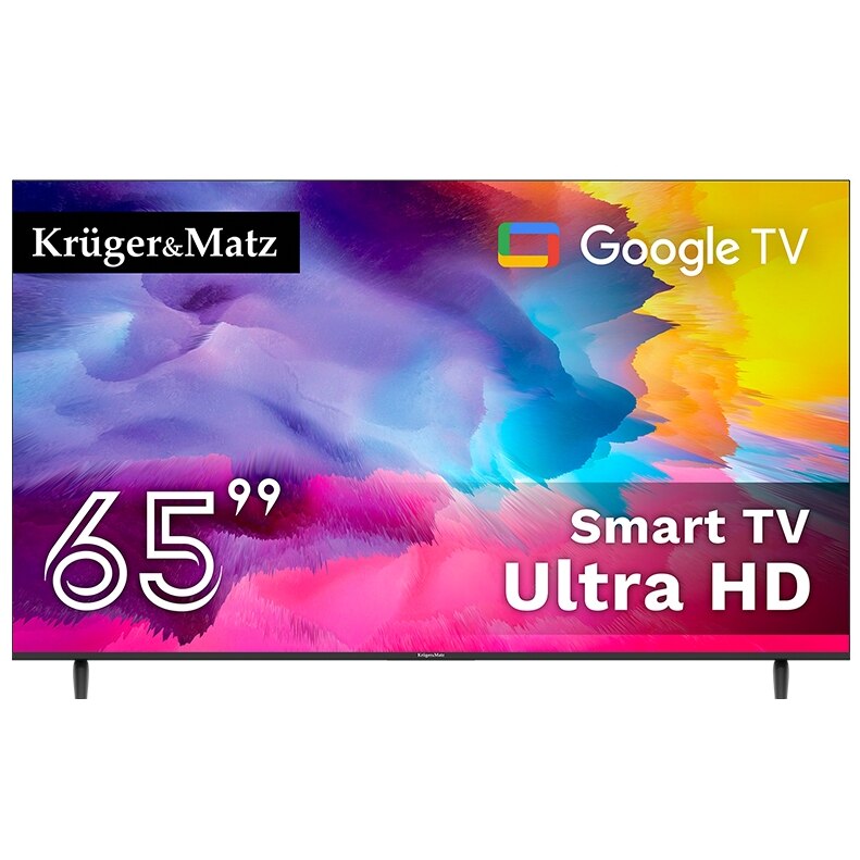 Televizor LED Kruger&Matz 165 cm 65" KM0265UHD-G, Ultra HD 4K, SMart TV, WiFI, CI+