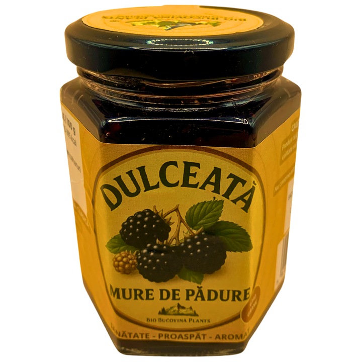 Dulceata de mure de padure, Bio Bucovina Plants, 320g, fara aditivi, conservanti