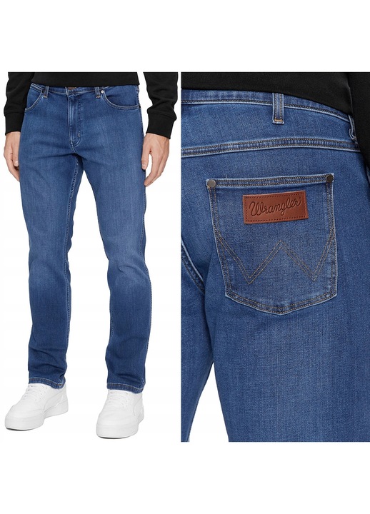 Blugi Wrangler Greensboro 803, albastru închis, L34, Albastru, W38-L34