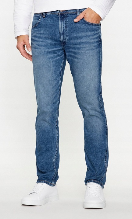 Blugi barbatesti Wrangler, regular straight, albastru, bumbac, W30-L34 US