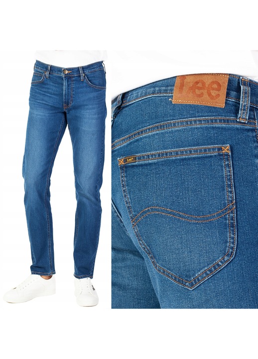 Blugi Lee Daren drepti pentru barbati, albastru inchis, marimea W30 L34, croi regulat