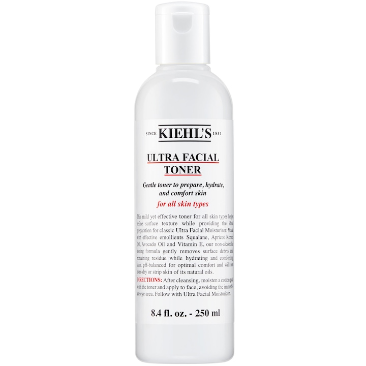 Lotiune tonica delicata Kiehl's Ultra Facial Toner, pentru pregatirea hidratarea si calmarea tenului, pentru toate tipurile de ten, 250 ml