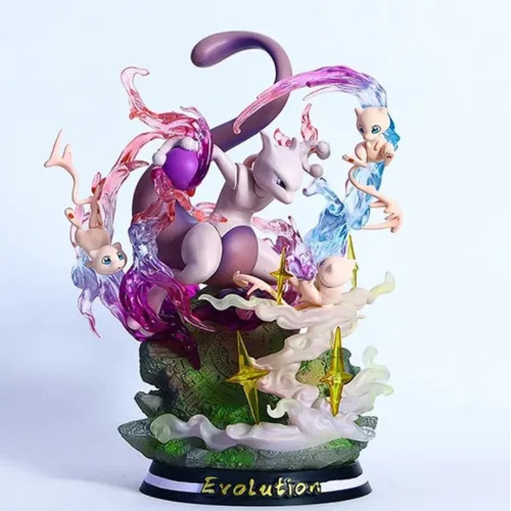 Figurina Pokémon Mewtwo Editie Colectie 40 CM – Diorama Evolutie, Detalii Premium
