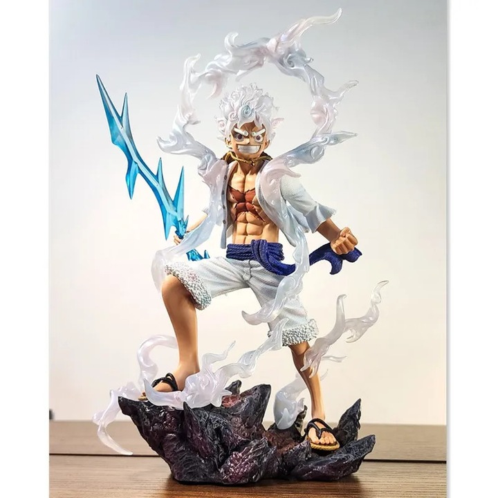 Figurina Monkey D. Luffy Gear 5 (Nika), 28 cm, One Piece, Model Colectabil PVC/ABS