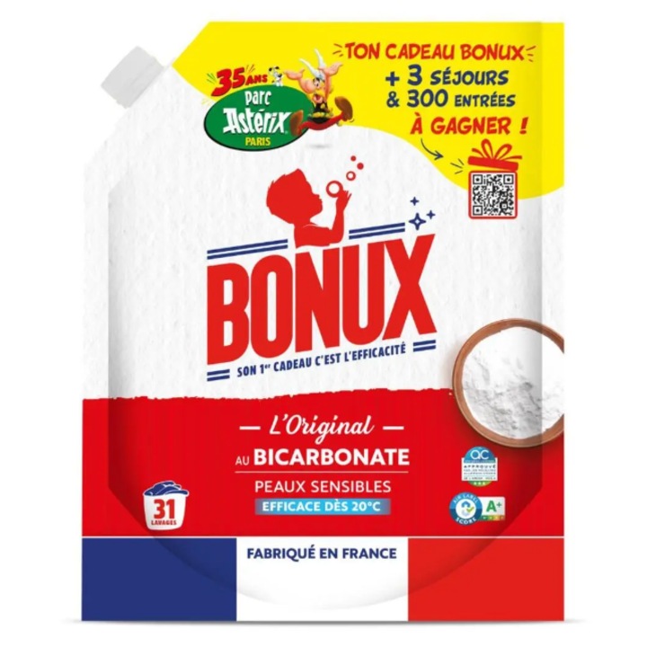 Rezerva detergent lichid de rufe Bonux, Pentru rufe albe si colorate, 31 de spalari