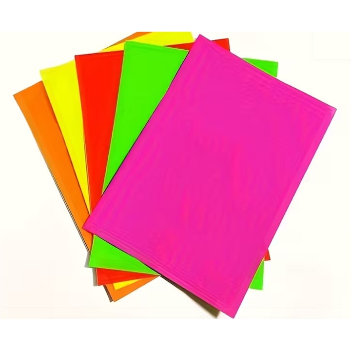 Hartie colorata A4 copiator, 5 culori neon, 100 foi
