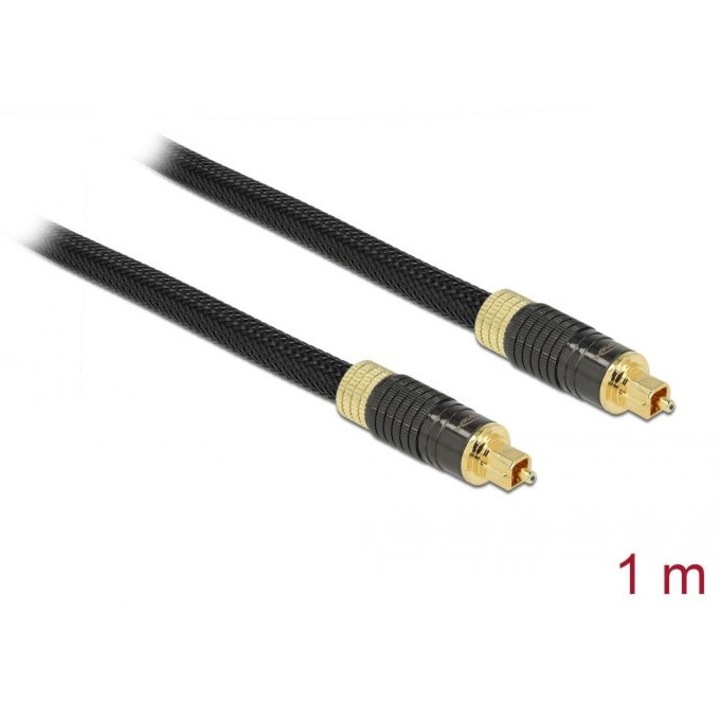 DeLock Toslink kábel, 1m, fekete, férfi/férfi