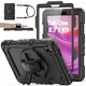 Husa Seymac Originala Pentru Lenovo Tab One/Tab K9 (Tb-305Fu/Tb-305Xu) 8.7 Inch 2025, Rezistenta La Socuri Cu Protector De Ecran, Suport/Curea De Mana Rotativa La 360° Si Suport Pentru Pix, Neagra